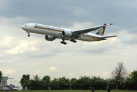 9V-SWR @ EGLL - Singapore B777 at Heathrow - by Terry Fletcher