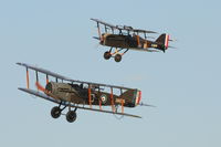 G-AEPH @ EGTH - 45. G-AEPH (F.2B) and G-EBIA (SE5a) at Shuttleworth May Sunset Air Display