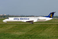 SE-RAD @ EGBB - City Airlines EMB145 about to depart from Birmingham - by Terry Fletcher