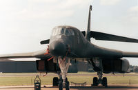 86-0114 @ MHZ - B-1B Lancer named Wolfhound and callsign Norse 13 of 319th Bombardment Wing at Grand Forks AFB on the flight-line at the 1989 RAF Mildenhall Air Fete. - by Peter Nicholson