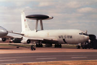 LX-N90449 @ MHZ - E-3A Sentry of the NATO Airborne Early Warning Force on the flight-line at the 1989 RAF Mildenhall Air Fete. - by Peter Nicholson