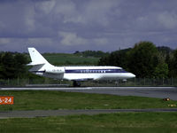CS-DLH @ EDI - Netjets Falcon 2000EX Lined halfway up runway 06 - by Mike stanners
