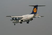 D-AVRO @ EBBR - Flight LH4570 is descending to RWY 25L - by Daniel Vanderauwera