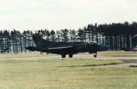 XV332 @ EGQL - Buccaneer S.2B of Lossiemouth's 237 Operational Conversion Unit lined up for take-off at the 1989 RAF Leuchars Airshow. - by Peter Nicholson