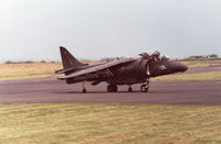 ZD326 @ CAX - Harrier GR.5, callsign WIT 16, of 233 Operational Conversion Unit at RAF Wittering paying a visit to Carlisle in the Summer of 1991. - by Peter Nicholson