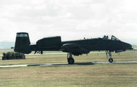 79-0220 @ EGQS - A-10A Thunderbolt of 509th Tactical Fighter Squadron/10th Tactical Fighter Wing based at RAF Alconbury preparing to depart from RAF Lossiemouth in September 1989. - by Peter Nicholson