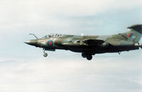 XV359 @ EGQS - Buccaneer S.2B of 208 Squadron on final approach to RAF Lossiemouth in September 1989. - by Peter Nicholson