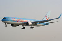 G-OBYG @ EGCC - Thomson B767 now fitted with winglets - by Chris Hall