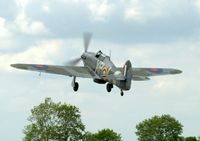 G-HHII - Hurricane take off at Breighton E.Yorks - by PETER LAMB