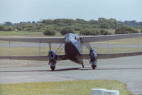 G-AGTM @ EGFH - The Dragon Rapide gave pleasure flights around the Gower during a DHA open day at the airport, summer 1997. Operated by Aviation Heritage. - by Roger Winser