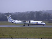 G-JECF @ EDI - Flybe Dash 8Q-402 taking off from runway 06, at a very wet EDI - by Mike stanners