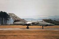 ZE733 @ EGQL - Tornado F.3 of 43 Squadron lining up for take-off at the 1991 RAF Leuchars Airshow. - by Peter Nicholson