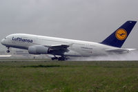 D-AIMA @ LNZ - Lufthansa Airbus A380-841 - by Joker767