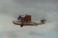 N4575C @ EGFH - Grumman Goose departing Swansea Airport late Spring 2002 - by Roger Winser