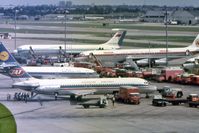 YU-AHM @ EGLL - McDonnell Douglas DC-9-32 at Heathrow Airport in 1975. - by Malcolm Clarke