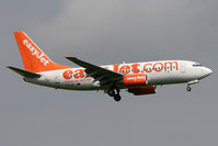 G-EZJV @ EGNT - Boeing 737-73V on short final to 07 at Newcastle Airport in 2008. - by Malcolm Clarke