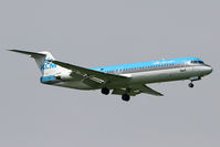 PH-OFH @ EGNT - Fokker 100 (F-28-0100) on approach to Runway 07 at Newcastle Airport in 2008. - by Malcolm Clarke