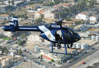 N523HB - Huntington Beach PD HB1 on patrol over city. - by Marty Kusch