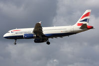 G-EUUC @ EGNT - Airbus A320-232 on approach to Runway 25 at Newcastle Airport in 2009. - by Malcolm Clarke