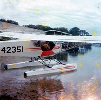N42351 - At Lake Iola, Florida, 1968, pilot and owner Tom McCabe in rear seat, passenger Norman Carey in front seat. - by Charles H. Carey