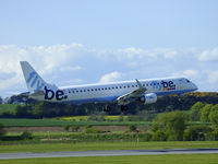 G-FBEB @ EDI - Flybe E190 Landing on runway 06 - by Mike stanners