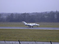 F-HBSC @ EDI - Cessna Citation jet from Socri aero landing on runway 06,for a six nations rugby game - by Mike stanners