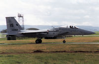 80-0042 @ EGQS - 57th Fighter Squadroin F-15C Eagle departing RAF Lossiemouth in September 1992. - by Peter Nicholson