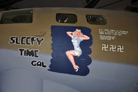 44-83624 @ KDOV - Sleepy Time Gal nose art on AMC Museum's Flying Fortress. - by TorchBCT