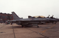 ET-198 @ MHZ - F-16B Falcon of Esk 726 Royal Danish Air Force on display at the 1991 Mildenhall Air Fete. - by Peter Nicholson