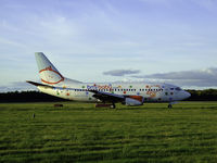 G-BVKB @ EDI - A Colourful BMI Baby B737 Arrives at EDI In the late afternoon autumn sun light - by Mike stanners