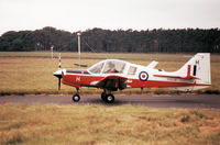 XX638 @ EGQS - Bulldog T.1 of Yorkshire University Air Squadron on detachment to RAF Lossiemouth in the Summer of 1993. - by Peter Nicholson