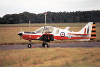 XX690 @ EGQS - Bulldog T.1, callsign UAG 92, of Yorkshire University Air Squadron on detachment to RAF Lossiemouth in the Summer of 1993. - by Peter Nicholson