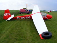 G-CGEG @ X4DT - Schleicher K 8B at the Darlton Gliding Club - by Chris Hall