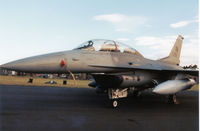 90-0796 @ EGQL - F-16D Falcon, callsign Spike 01, of 510th Fighter Squadron/31st Fighter Wing at Aviano on display at the 1997 RAF Leuchars Airshow. - by Peter Nicholson