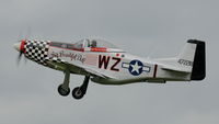 G-MUZY @ EGTH - 4. G-MUZY (Titan T-51 Mustang) departing Shuttleworth Collection Evening Air Display & LAA Party in the Park June 2010