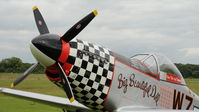 G-MUZY @ EGTH - 5. G-MUZY (Titan T-51 Mustang) at Shuttleworth Collection Evening Air Display & LAA Party in the Park June 2010