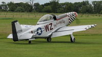G-MUZY @ EGTH - 2. G-MUZY (Titan T-51 Mustang) departing Shuttleworth Collection Evening Air Display & LAA Party in the Park June 2010