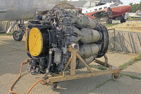 UNKNOWN @ EGTC - A DH Goblin engine probably from a Vampire aircraft as were renovated at Cranfield. The second British jet engine to fly, it was based upon Frank Whittle's original design. - by Malcolm Clarke