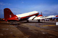 ZA947 @ EGVA - At IAT 1985 held at RAF Fairford. RAE aircraft carrying 50th anniversary markings celebrating the first flight of the prototype DC-3 - by Roger Winser