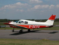 G-OCTU @ EGLK - VISITING PA-28 TAXYING PAST THE CAFE - by BIKE PILOT