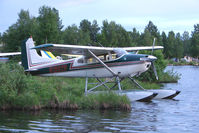 N1802R @ LHD - 1974 Cessna A185F, c/n: 18502518 on Lake Hood