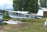 N6014B @ LHD - 1961 Cessna 180D, c/n: 18051052 on Lake Hood - by Terry Fletcher