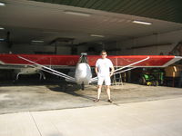 N989MC @ HXF - Hangered at HXF w/ owner Paul Folbrecht - by Pam Folbrecht