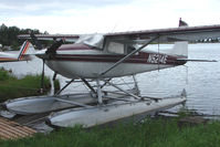 N5214E @ LHD - 1959 Cessna 180B, c/n: 50514 on Lake Hood - by Terry Fletcher