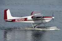 N3102D @ LHD - 1955 Cessna 180, c/n: 31900 on Lake Hood