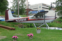 N2484F @ LHD - 1966 Cessna 180H, c/n: 18051686 on Lake Hood