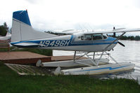 N9496H @ LHD - 1977 Cessna A185F, c/n: 18503442 on Lake Hood - by Terry Fletcher
