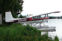 N264M @ LHD - 1958 Cessna 180A, c/n: 50236 on Lake Hood - by Terry Fletcher