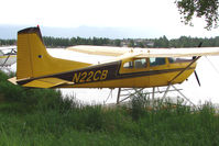 N22CB @ LHD - 1973 Cessna A185F, c/n: 185-02188 on Lake Hood - by Terry Fletcher