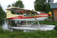 N118AH @ LHD - 1979 Cessna A185F, c/n: 18503865 on Lake Hood - by Terry Fletcher